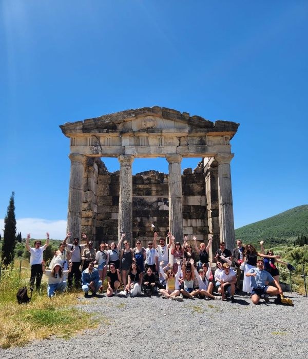 Group at the temple, ancient Messene, Peloponnese